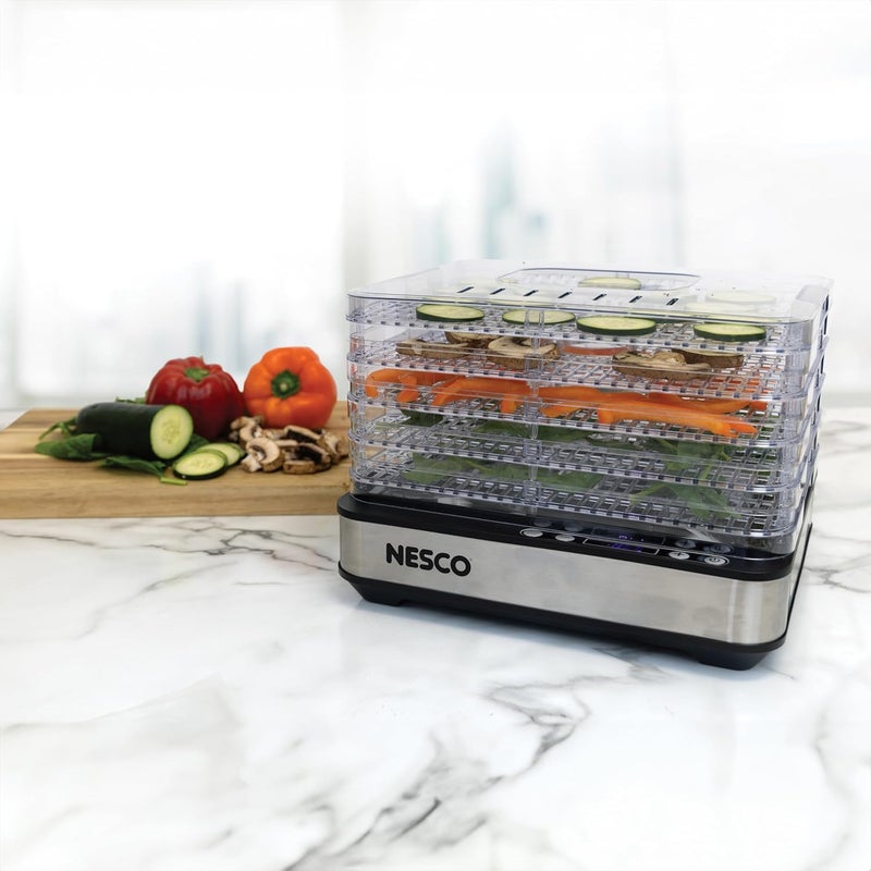 Nesco FD-5TC Snackmaster Food Dehydrator – 5 BPA-Free Trays, Adjustable Temp Control, Compact Design for Jerky, Fruit, Herbs, Pet Treats, 420W - Image 4